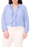 Halogenr Halogen(r) Ruffle Placket Button-up Shirt