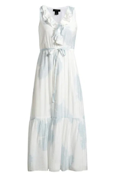 Halogenr Halogen(r) Ruffle Tie Belt Tiered Maxi Dress In White