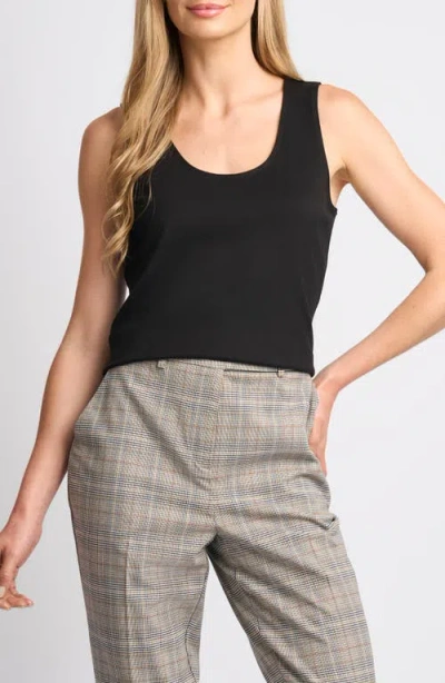 Halogenr Halogen(r) Scoop Neck Knit Tank In Black