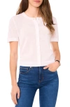 Halogenr Halogen(r) Short Sleeve Button-up Sweater