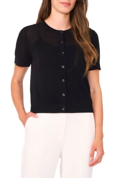 Halogenr Halogen(r) Short Sleeve Button-up Sweater