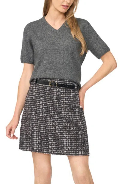 Halogenr Halogen(r) Short Sleeve V-neck Sweater In Multi