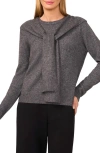 Halogenr Halogen(r) Shoulder Wrap Detail Sweater In Gray