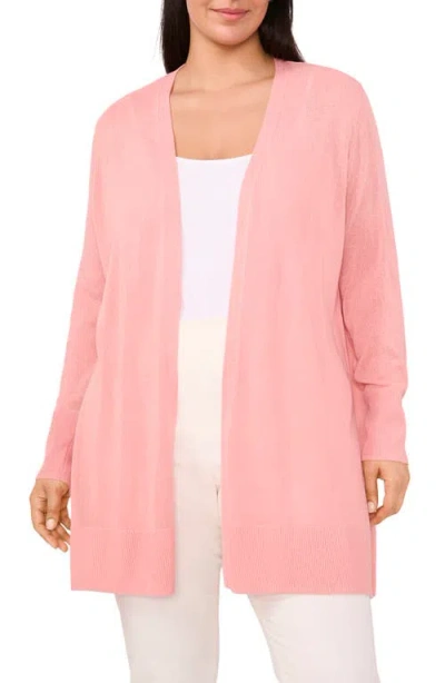 Halogenr Halogen(r) Side Slit Linen Blend Cardigan In Bridal Rose