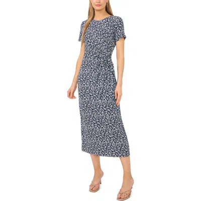 Halogenr Halogen(r) Side Tie Midi Dress In Blue