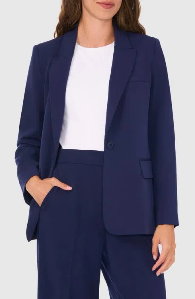 Halogenr Halogen(r) Single Button Relaxed Blazer In Classic Navy Blue