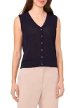 Halogenr Halogen(r) Sleeveless Button-up Sweater