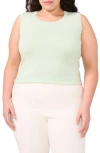 Halogenr Halogen(r) Sleeveless Knit Shell In Mint Creme