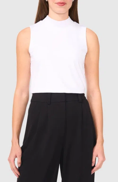 Halogenr Halogen(r) Sleeveless Mock Neck Top In Bright White