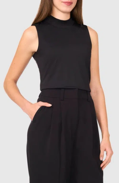 Halogenr Halogen(r) Sleeveless Mock Neck Top In Rich Black