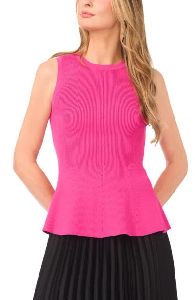 Halogenr Halogen(r) Sleeveless Peplum Rib Top In Multi