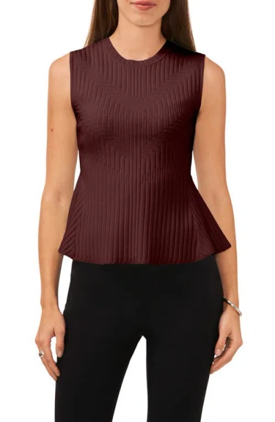 Halogenr Halogen(r) Sleeveless Peplum Sweater In Spiced Apple Beige