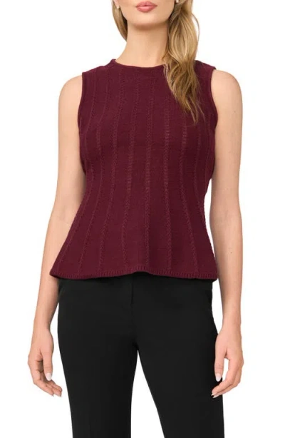 Halogenr Halogen(r) Sleeveless Peplum Top In Winterberry