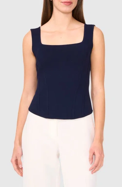 Halogenr Halogen(r) Square Neck Corset Sweater Tank In Classic Navy