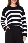 HALOGENR HALOGEN(R) STRIPE CREWNECK SWEATER