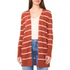 Halogenr Halogen(r) Stripe Longline Cardigan In Baked Clay