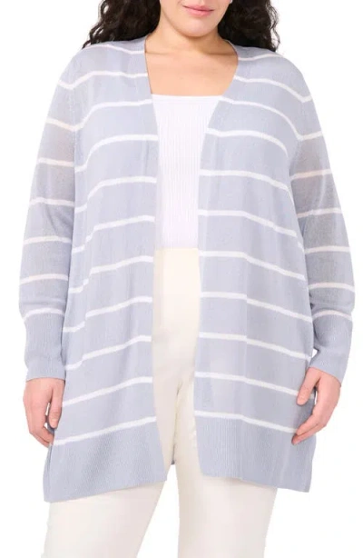 Halogenr Halogen(r) Stripe Longline Cardigan In Blue Fog