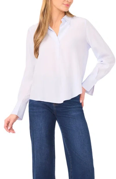 Halogenr Halogen(r) Stripe Semi Sheer Popover Top In Blue