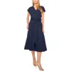Halogenr Halogen(r) Tie Front A-line Dress In Blue