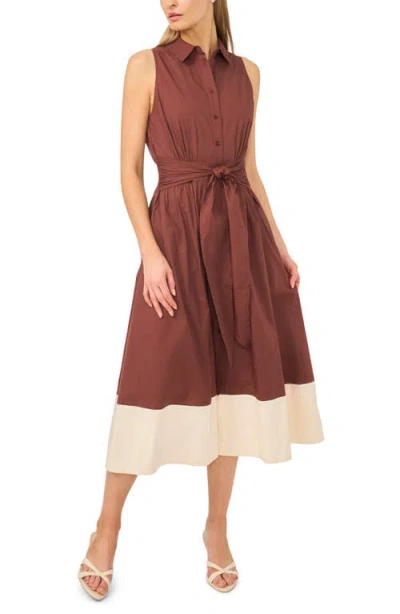 Halogenr Halogen(r) Tie Waist Shirtdress In Cafe