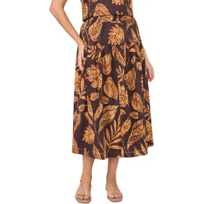 Halogenr Halogen(r) Tiered Cotton Midi Skirt In Brown