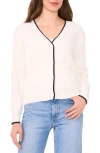 Halogenr Halogen(r) Tipped V-neck Cardigan In White