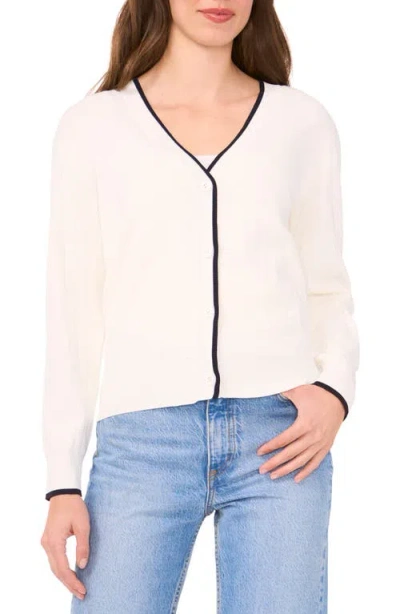 Halogenr Halogen(r) Tipped V-neck Cardigan In White