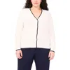 Halogenr Halogen(r) Tipped V-neck Cardigan In White