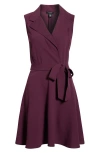 Halogenr Halogen(r) Topstitch Detail Sleeveless Dress In Purple