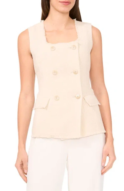 Halogenr Halogen(r) Tweed Square Neck Vest In Almond Milk
