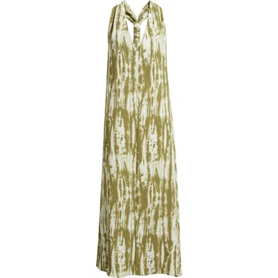 Halogenr Halogen(r) Twist Back Sleeveless Maxi Dress In Green