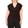 Halogenr Halogen(r) Twist Front Knit Top In Deep Mahogany