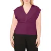 Halogenr Halogen(r) Twist Front Knit Top In Magenta Pink