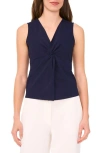 Halogenr Halogen(r) Twist Front Sleeveless Cotton Knit Top