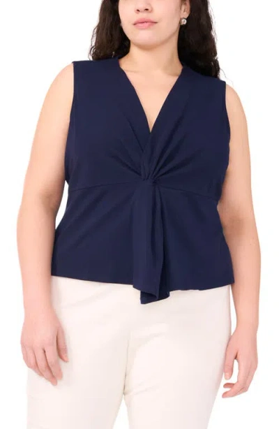 Halogenr Halogen(r) Twist Front Sleeveless Cotton Knit Top
