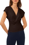Halogenr Halogen(r) Twist Knit Top In Deep Mahogany Brown