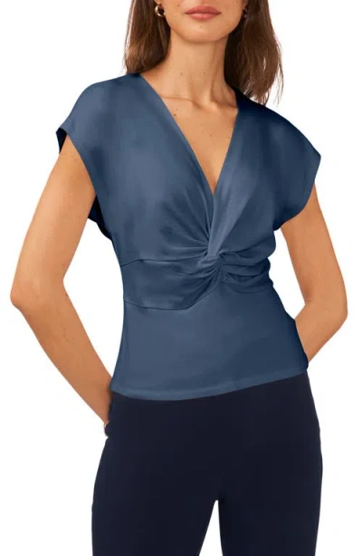 Halogenr Halogen(r) Twist Knit Top In Swift Seas Blue