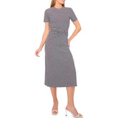 Halogenr Halogen(r) Twist Stripe T-shirt Dress In Blue