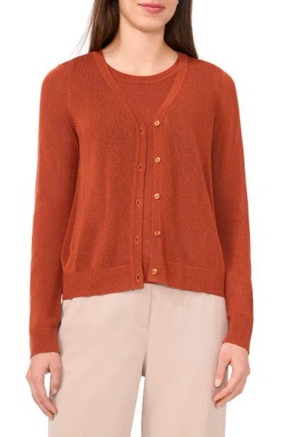 Halogenr Halogen(r) V-neck Cardigan In Baked Clay