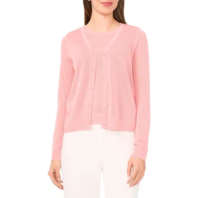 Halogenr Halogen(r) V-neck Cardigan In Bridal Rose