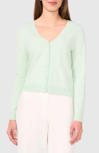 Halogenr Halogen(r) V-neck Cardigan In Mint Creme