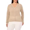 Halogenr Halogen(r) V-neck Cardigan In Taupe Bisque