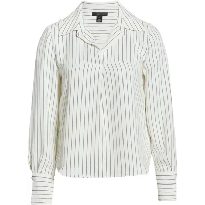 Halogenr Halogen(r) V-neck Collared Shirt In New Ivory