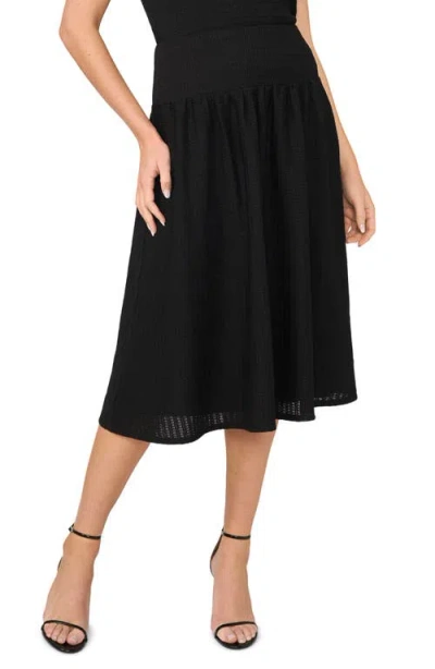 Halogenr Halogen(r) Woven Midi Skirt In Rich Black