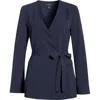 Halogenr Halogen(r) Wrap Blazer In Blue