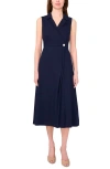 Halogenr Halogen(r) Wrap Front Sleeveless Midi Dress