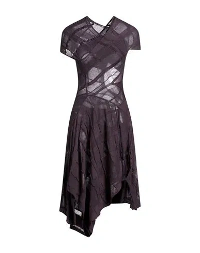 Halos Woman Midi Dress Dark Purple Size Xs/s Organic Cotton, Cashmere