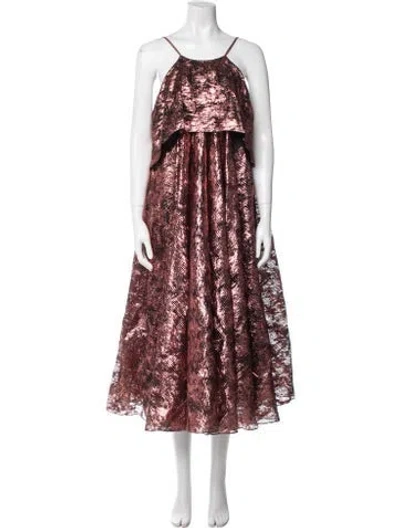 Pre-owned Halpern Halterneck Long Dress