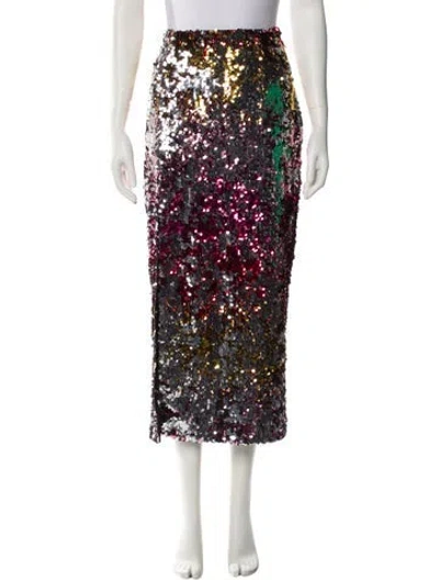 Pre-owned Halpern Midi Length Skirt W/ Tags In Black