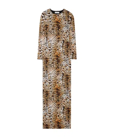 Halpern Open-back Leopard-print Stretch-jersey Maxi Dress In Animal Print